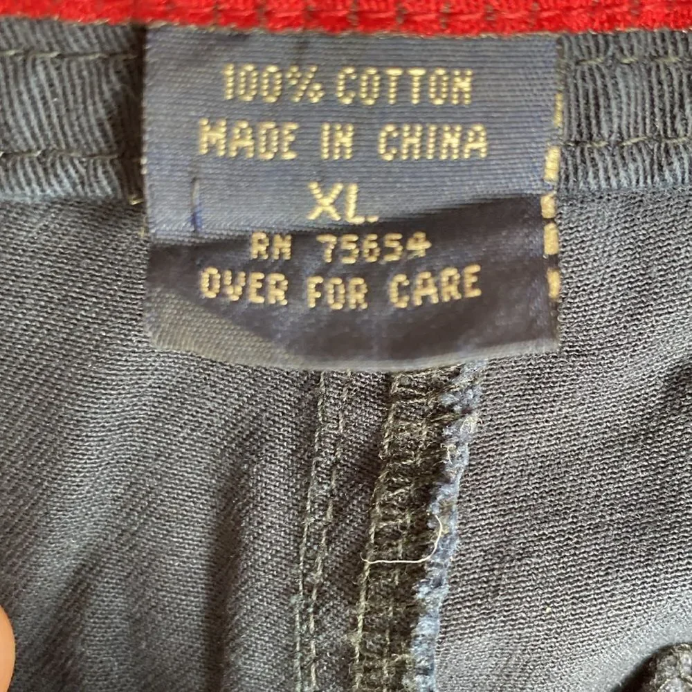 Vintage Y2k 90s Abercrombie & Fitch Dark Navy Blue Cargo Pants Sz XL - Picture 4 of 12